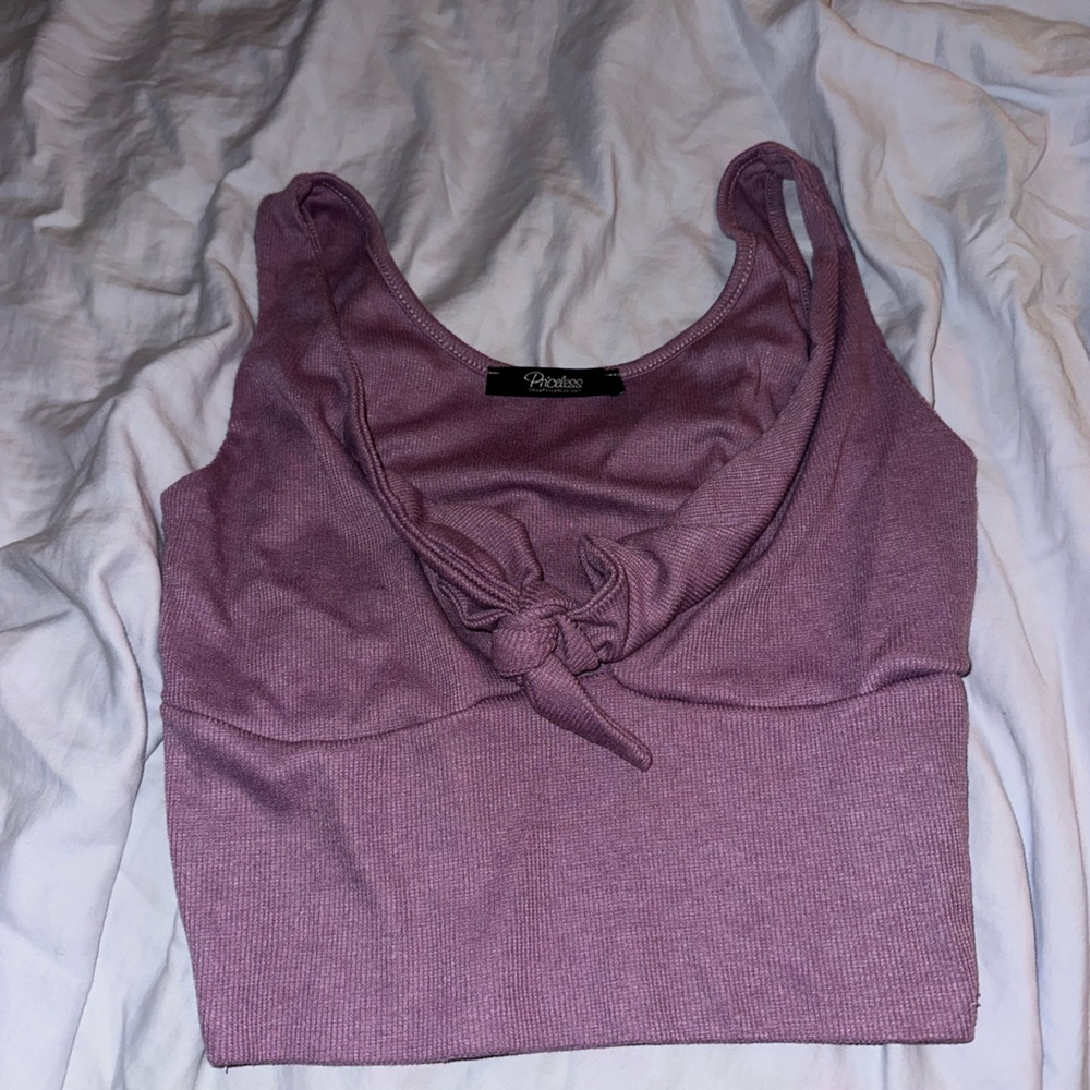 women’s purple crop top